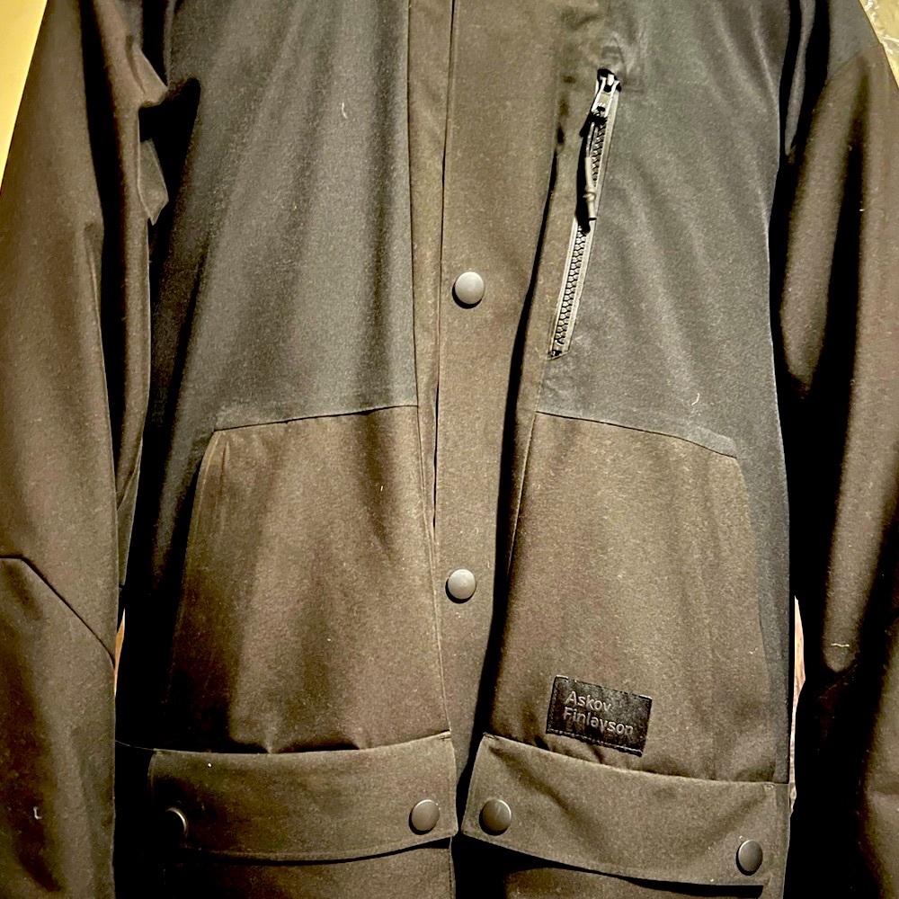 a winter parka from Askov Finlayson in black